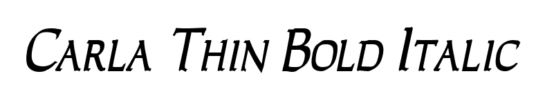 Carla Thin Bold Italic font preview