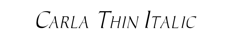 Carla Thin Italic font preview