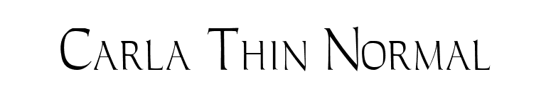 Carla Thin Normal font preview