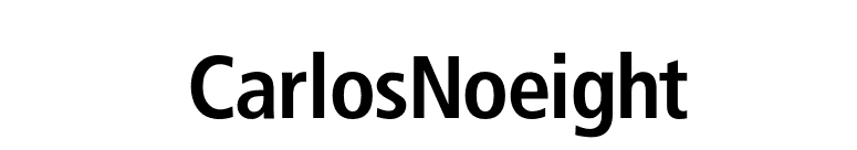 CarlosNoeight font preview