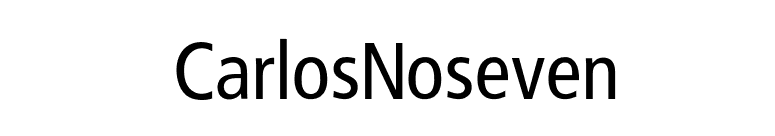 CarlosNoseven font preview