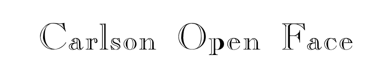 Carlson Open Face font preview