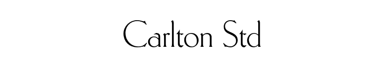 Carlton Std font preview