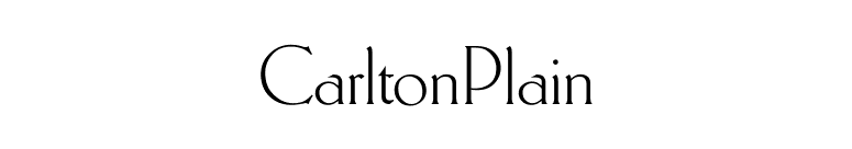 CarltonPlain font preview