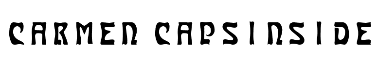Carmen CapsInside font preview