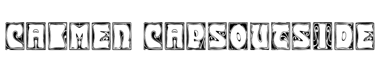 Carmen CapsOutside font preview