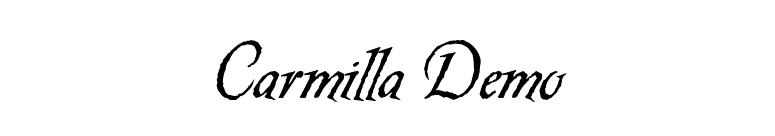 Carmilla Demo font preview