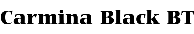 Carmina Black BT font preview
