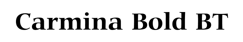 Carmina Bold BT font preview