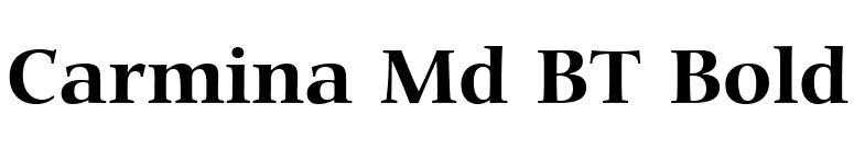 Carmina Md BT Bold font preview