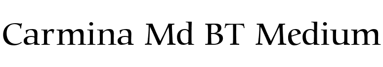 Carmina Md BT Medium font preview