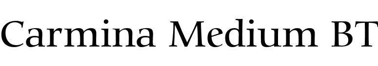Carmina Medium BT font preview