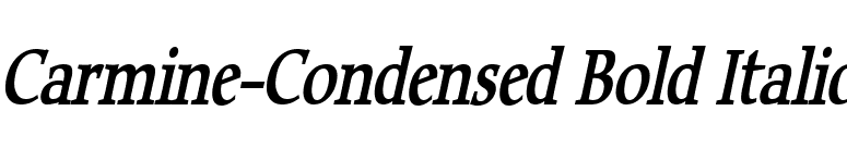 Carmine-Condensed Bold Italic font preview