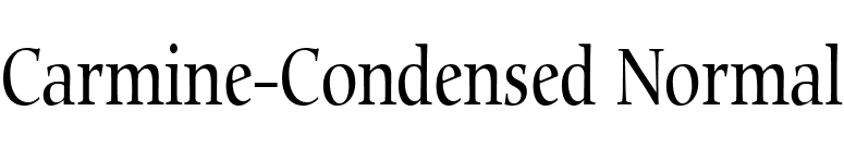 Carmine-Condensed Normal font preview