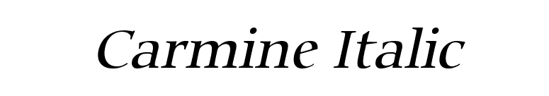 Carmine Italic font preview