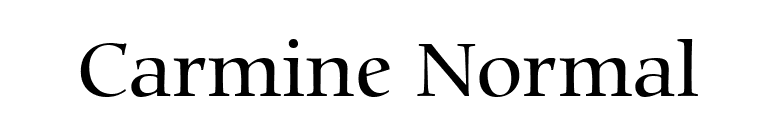 Carmine Normal font preview