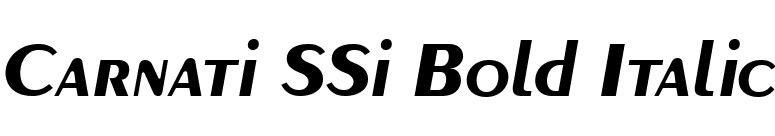 Carnati SSi Bold Italic font preview
