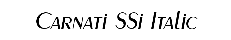 Carnati SSi Italic font preview