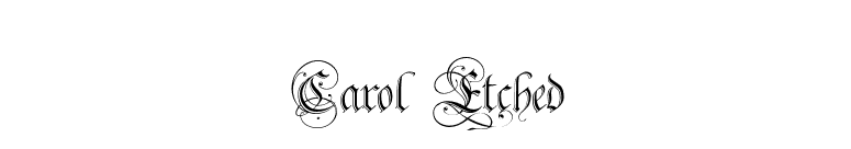 Carol Etched font preview