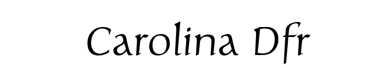 Carolina Dfr font preview