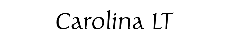 Carolina LT font preview