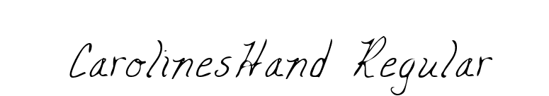 CarolinesHand Regular font preview