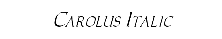 Carolus Italic font preview