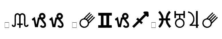 Carr AstroDings font preview