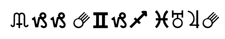 CarrAstroDings font preview