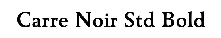 Carre Noir Std Bold font preview