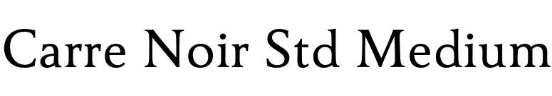 Carre Noir Std Medium font preview