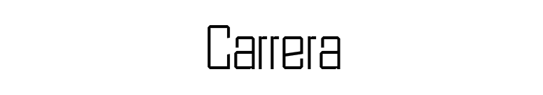 Carrera font preview