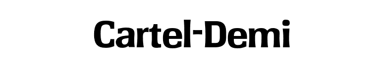 Cartel-Demi font preview
