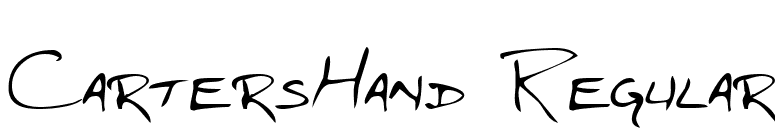 CartersHand Regular font preview