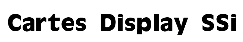 Cartes Display SSi font preview