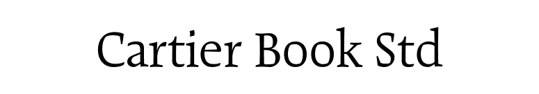 Cartier Book Std font preview