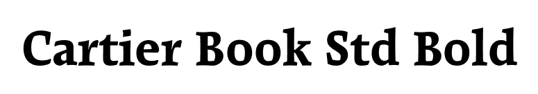 Cartier Book Std Bold font preview