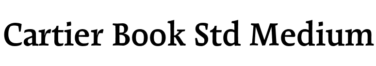 Cartier Book Std Medium font preview