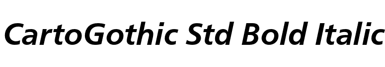 CartoGothic Std Bold Italic font preview
