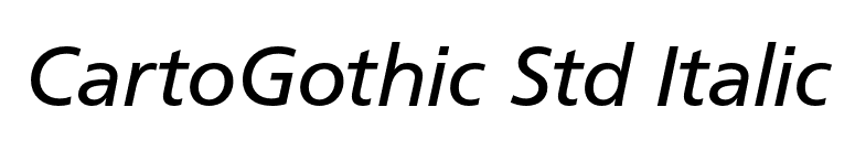 CartoGothic Std Italic font preview