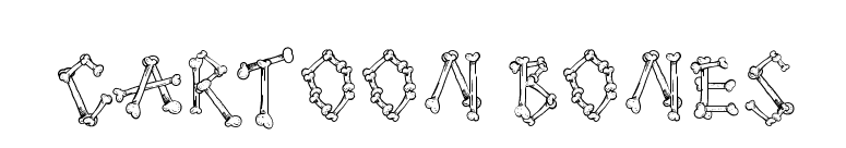 Cartoon Bones font preview