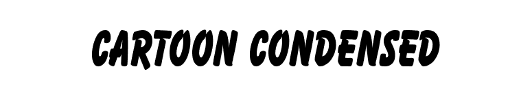 Cartoon Condensed font preview