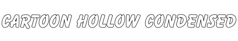 Cartoon Hollow Condensed font preview