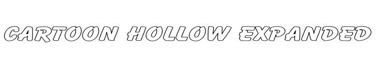 Cartoon Hollow Expanded font preview