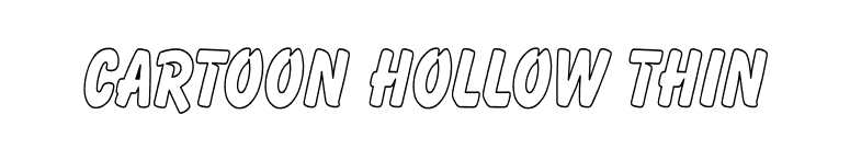 Cartoon Hollow Thin font preview