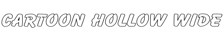 Cartoon Hollow Wide font preview