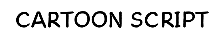 Cartoon Script font preview