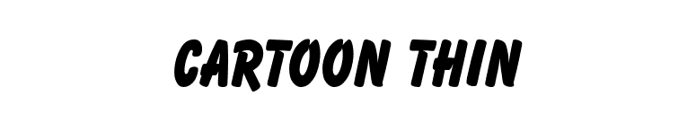 Cartoon Thin font preview