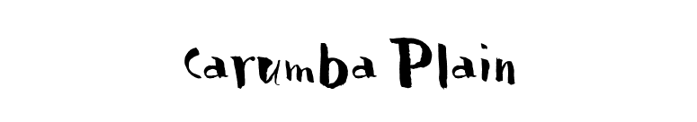 Carumba Plain font preview