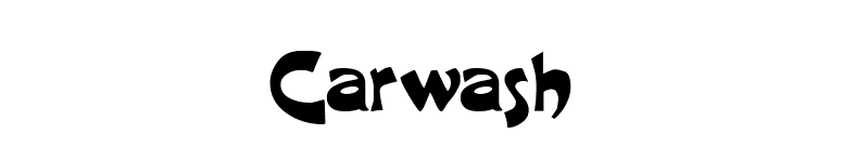 Carwash font preview